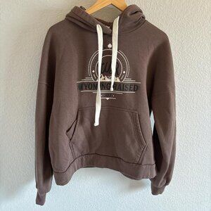 Brown Wyoming Raised Zenana Hoodie Sweatshirt Size Medium